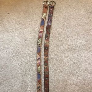 2 Vintage Fossil Belts